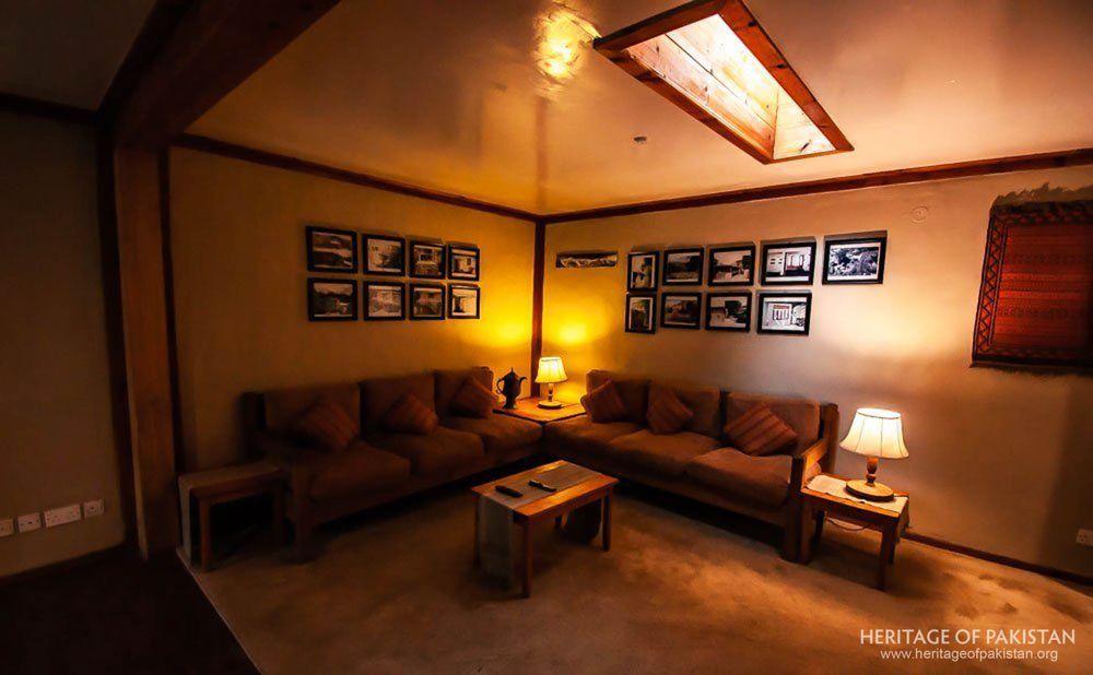 Restored interior provides a warm, welcoming space for guests.