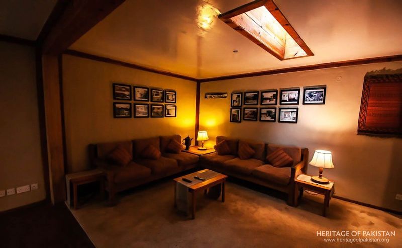 Restored interior provides a warm, welcoming space for guests.